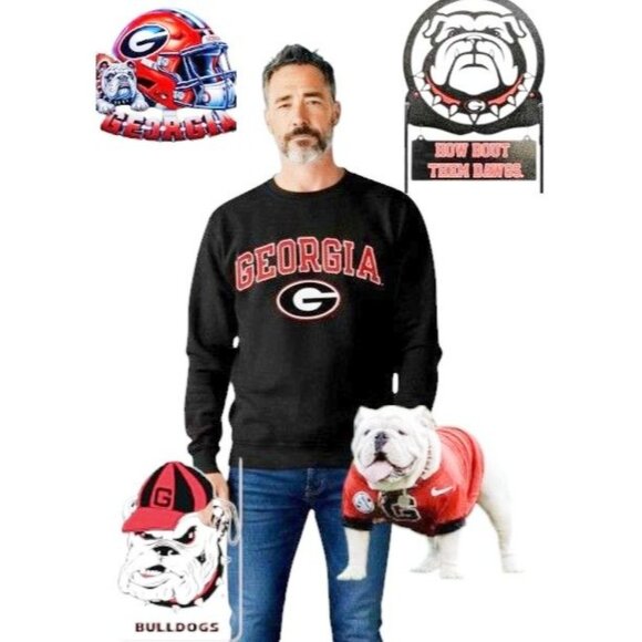 Vintage Champions Georgia Bulldogs Sweatshirt UGA  Dawgs Unisex Small Football - Picture 3 of 12